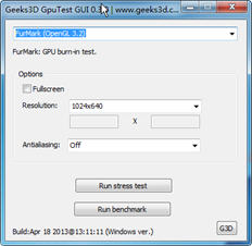 GpuTest(Gpu显卡测试工具) 0.7.0 绿色版
