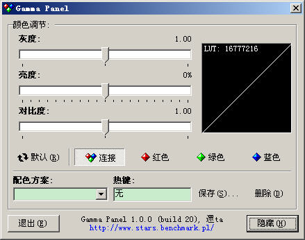 显示器亮度调节软件(Gamma Panel) 1.1.0 中文绿色版