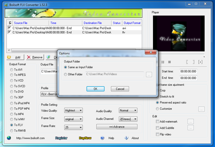Boilsoft FLV Converter（Flash视频/FLV转换器） 1.52.8 最新版