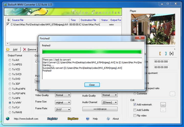 Boilsoft WMV Converter（WMV转换器） 1.52 安装版