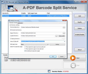 A-PDF Barcode Split Service（A-PDF条码分割服务） 1.0 免费版
