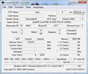 CrystalCPUID(处理器检测) 4.15.5.452c 正式版