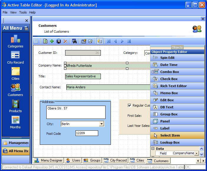 Active Table Editor（数据库管理系统）