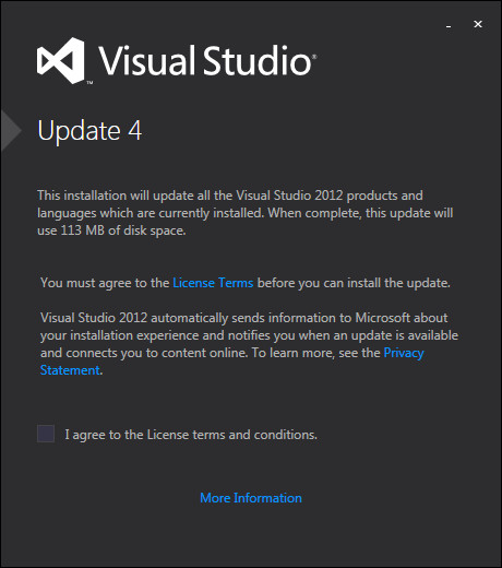 Visual Studio 2012 Update4