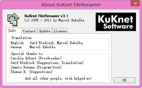 KuKnet FileRenamer （文件重命名软件） 3.1 绿色免费版