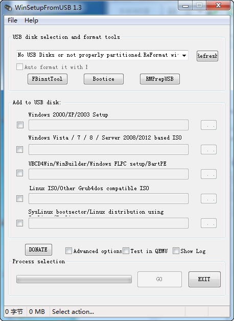 WinSetupFromUSB U盘装系统工具 1.4 （32/64位）
