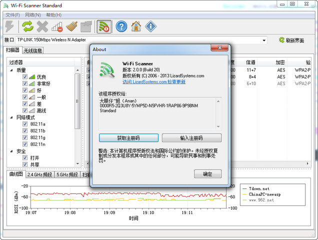 Wi-Fi Scanner WiFi扫描软件 2.0 中文破解