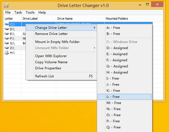 盘符修改工具Drive Letter Changer