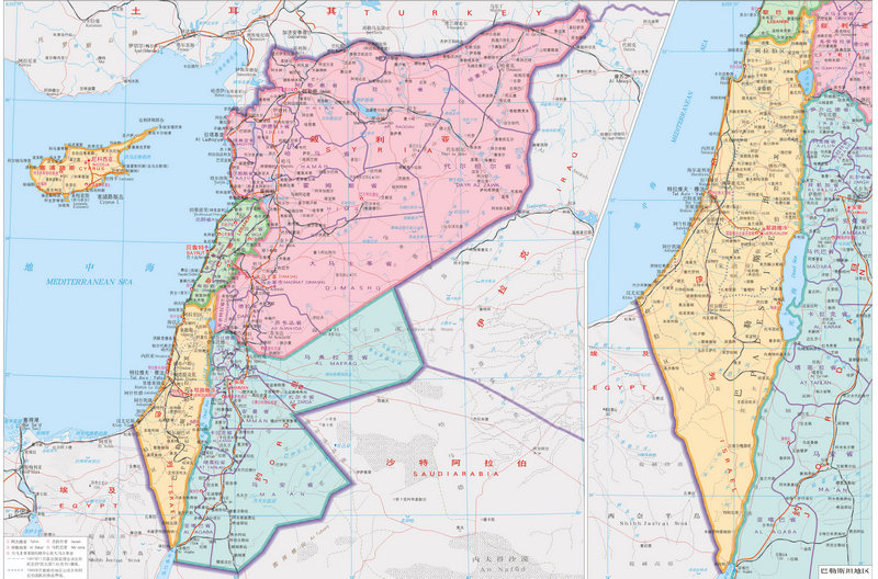 以色列地图 2015 中文版