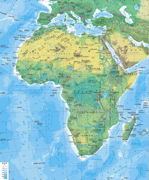 非洲地图中文版