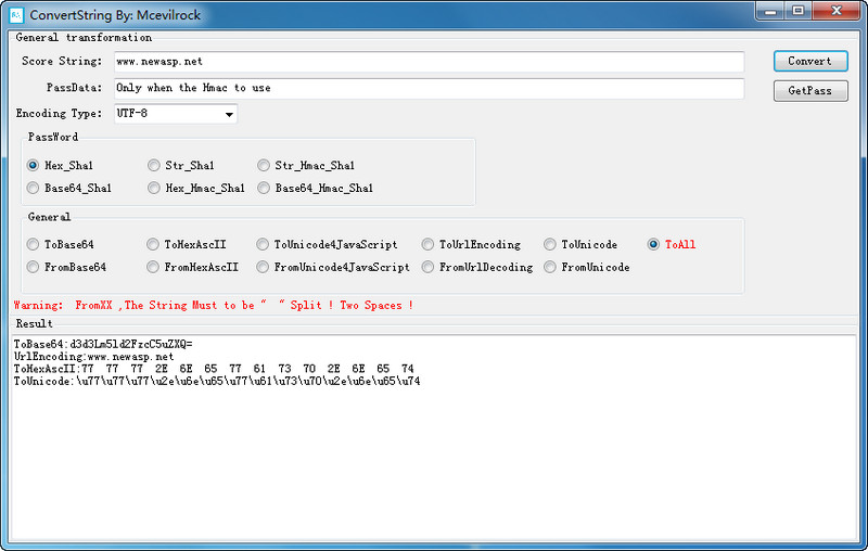 ConvertString 字符串编码转换工具