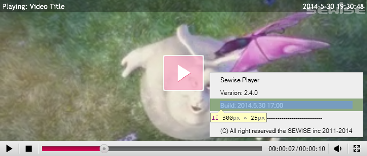 Sewise Player HTML5视频播放器插件