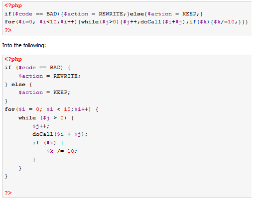 PHP代码格式化工具phpCodeBeautifier 1.0.1 免费版