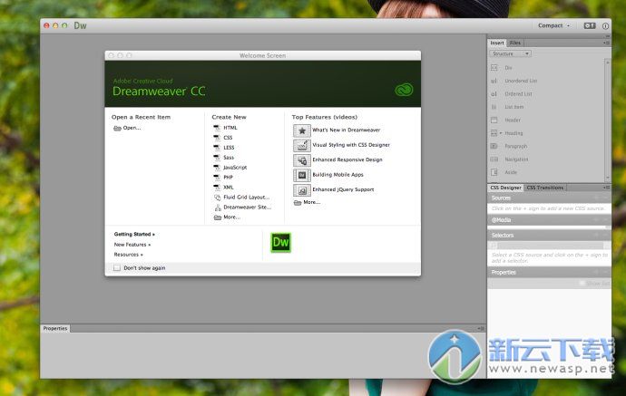 Adobe Dreamweaver CC 2017 for mac 17.0.0.9315 简体中文版
