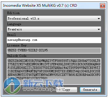 Incomedia Website X5 Pro 破解 14.0.5.2 附注册机