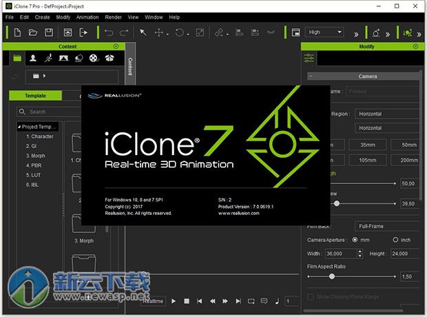 Reallusion iClone Pro 7中文版 7.2.1220.1 破解