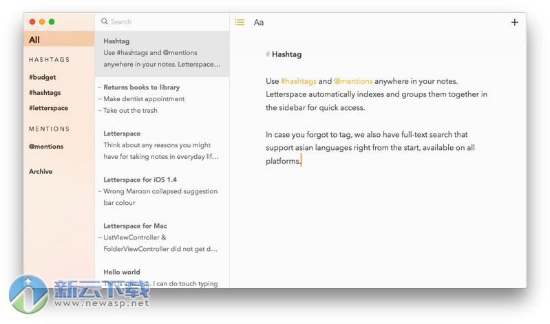 Letterspace for Mac 1.7.2 破解