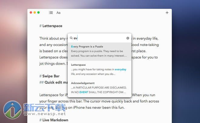 Letterspace for Mac