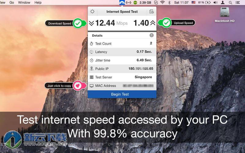 Internet Speed Test for Mac 2.7 破解