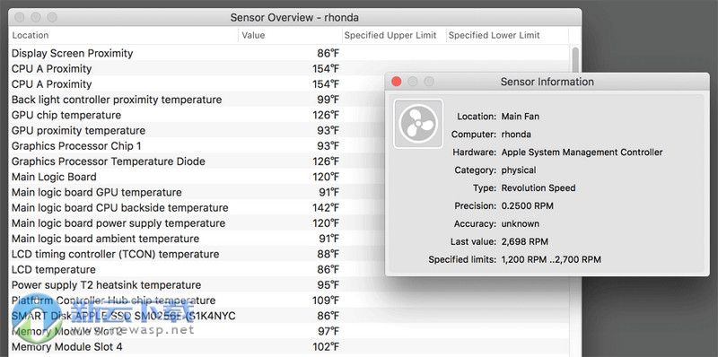 Hardware Monitor Mac 破解 5.54 注册版