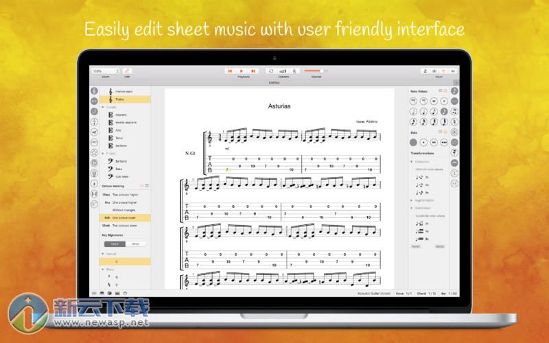 Stave
Tabs Pro Mac音乐软件