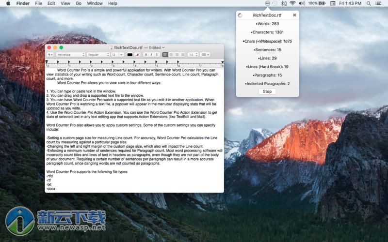 Word Counter Pro for Mac