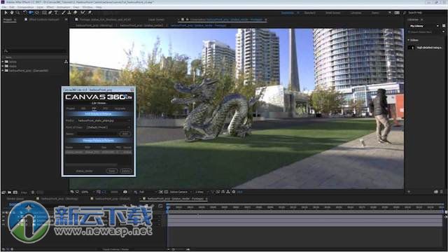 AE插件：VR全景视频合成Aescripts Canvas 360 Pro 1.33 破解