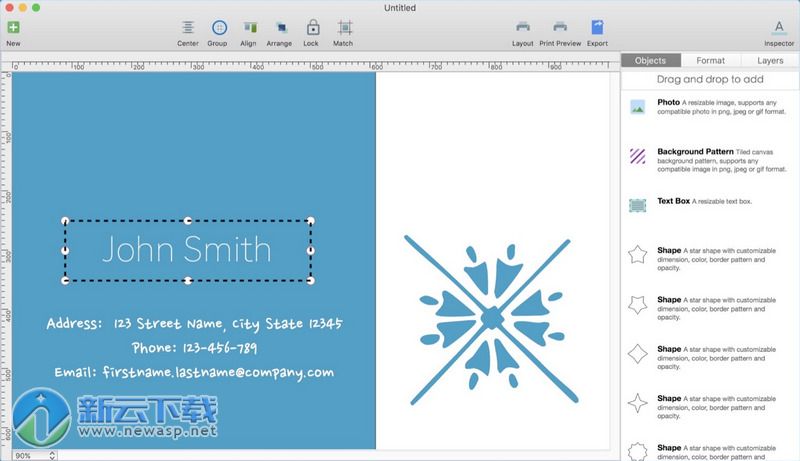 Blue Penguin Business Card Designer