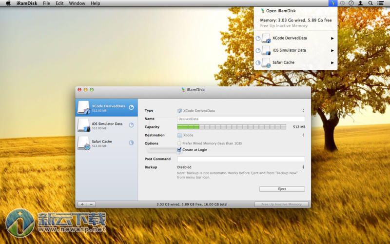 iRamDisk for Mac 3.6.8 破解