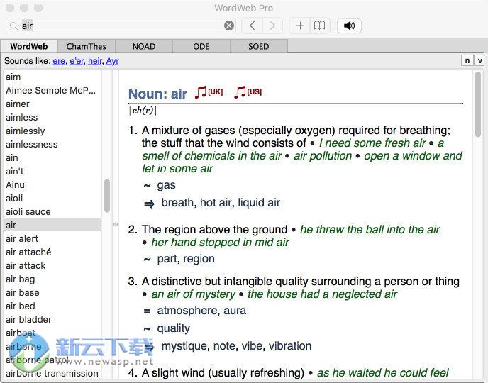 WordWeb Pro Dictionary for Mac