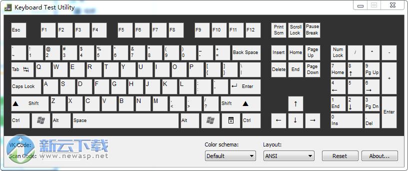 键盘按键测试工具(Keyboard Test Utility) 1.3.1.0 绿色版