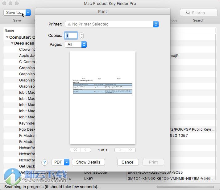 Mac Product Key Finder Pro 1.3.0.36 破解