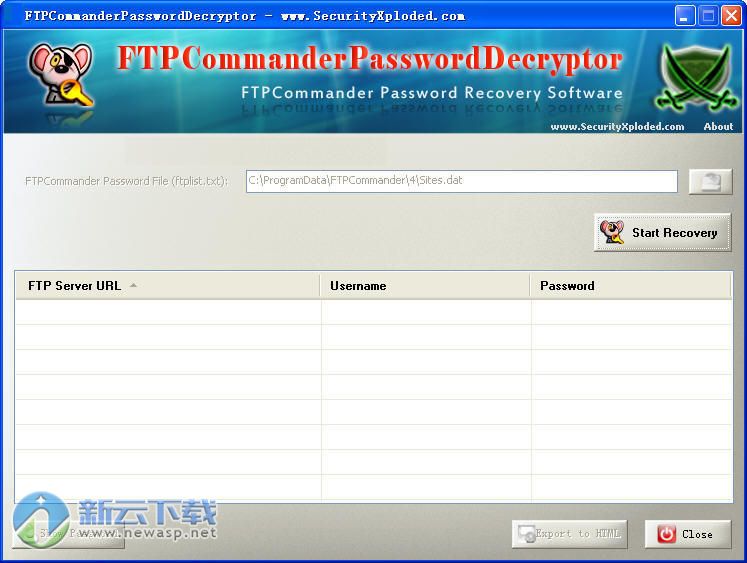 FTP Password Decryptor