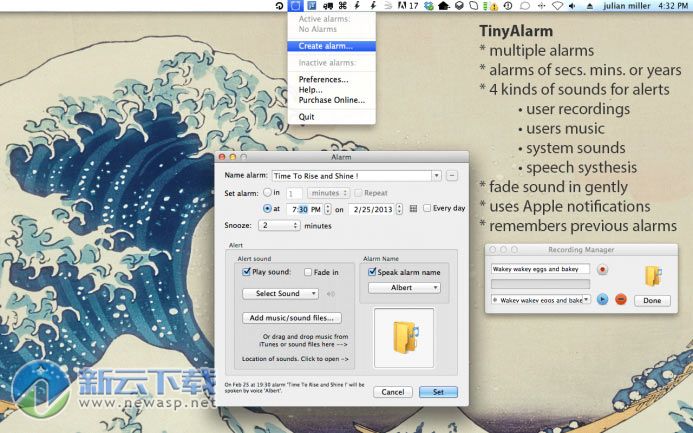 TinyAlarm for Mac