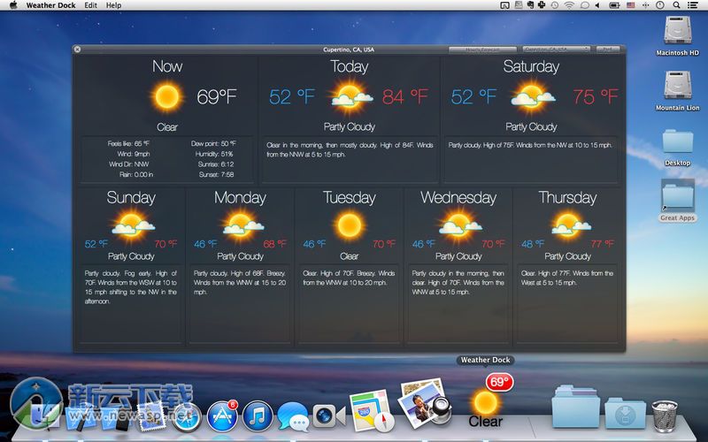Weather Dock for Mac