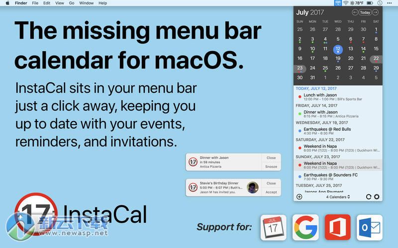 InstaCal for Mac 1.5 破解