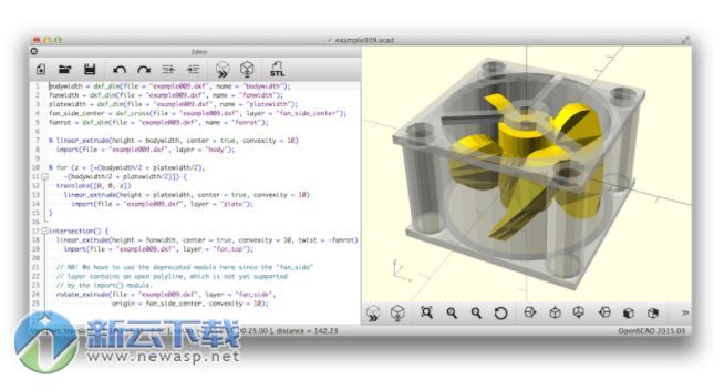 openSCAD（3D模型软件）