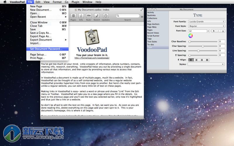 VoodooPad 5 for Mac 5.1.6 破解