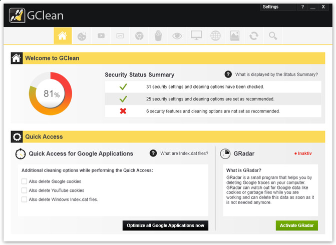 Abelssoft GClean 2018 破解