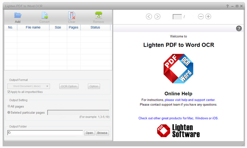 Lighten PDF to Word OCR 破解