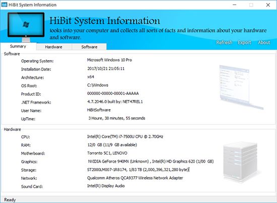 HiBit System Information