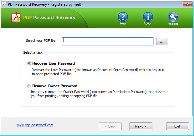 Top Password PDF Password Recovery（PDF密码破解工具） 2.30 破解
