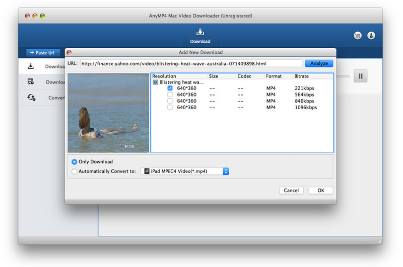 AnyMP4 Mac Video Downloader for Mac
