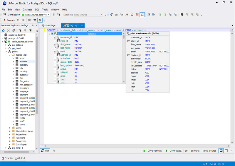 dbForge Studio for PostgreSQL 免费版 1.0