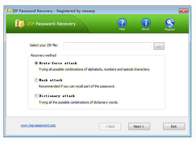 ZIP Password Recovery 注册版 2.30 破解