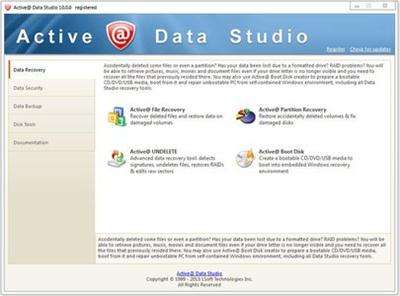 Active Data Studio 磁盘工具