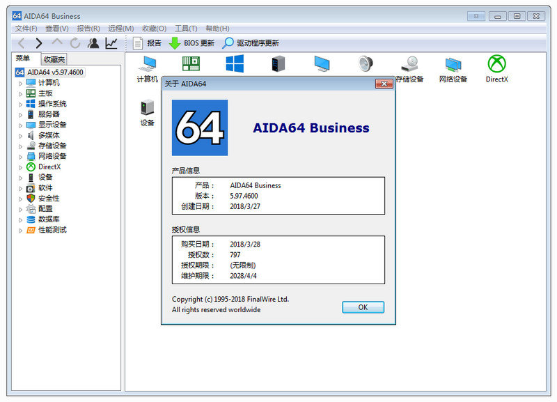 AIDA64 Business 破解 6.20.5300 绿色版