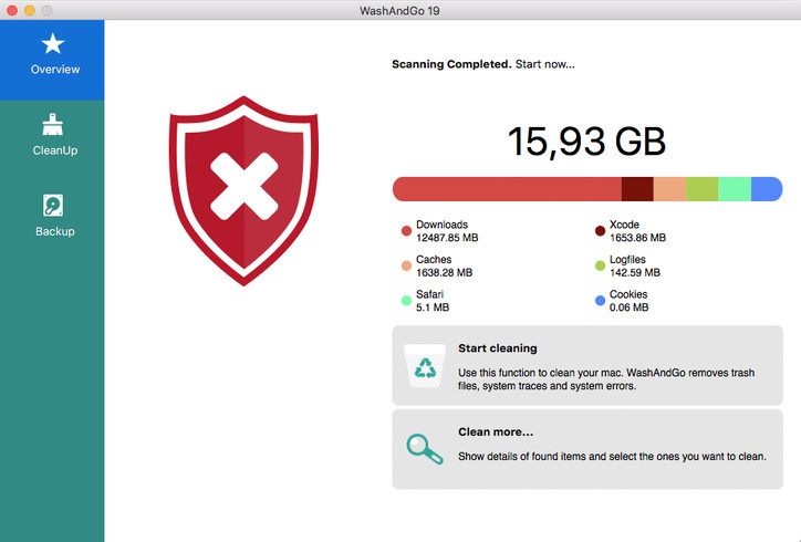 WashAndGo 19 for Mac