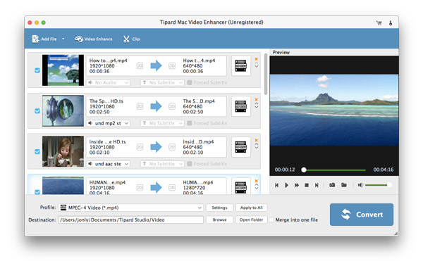 Tipard Video Enhancer for Mac