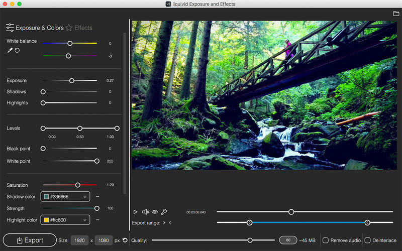 liquivid Video Exposure and Effects for Mac